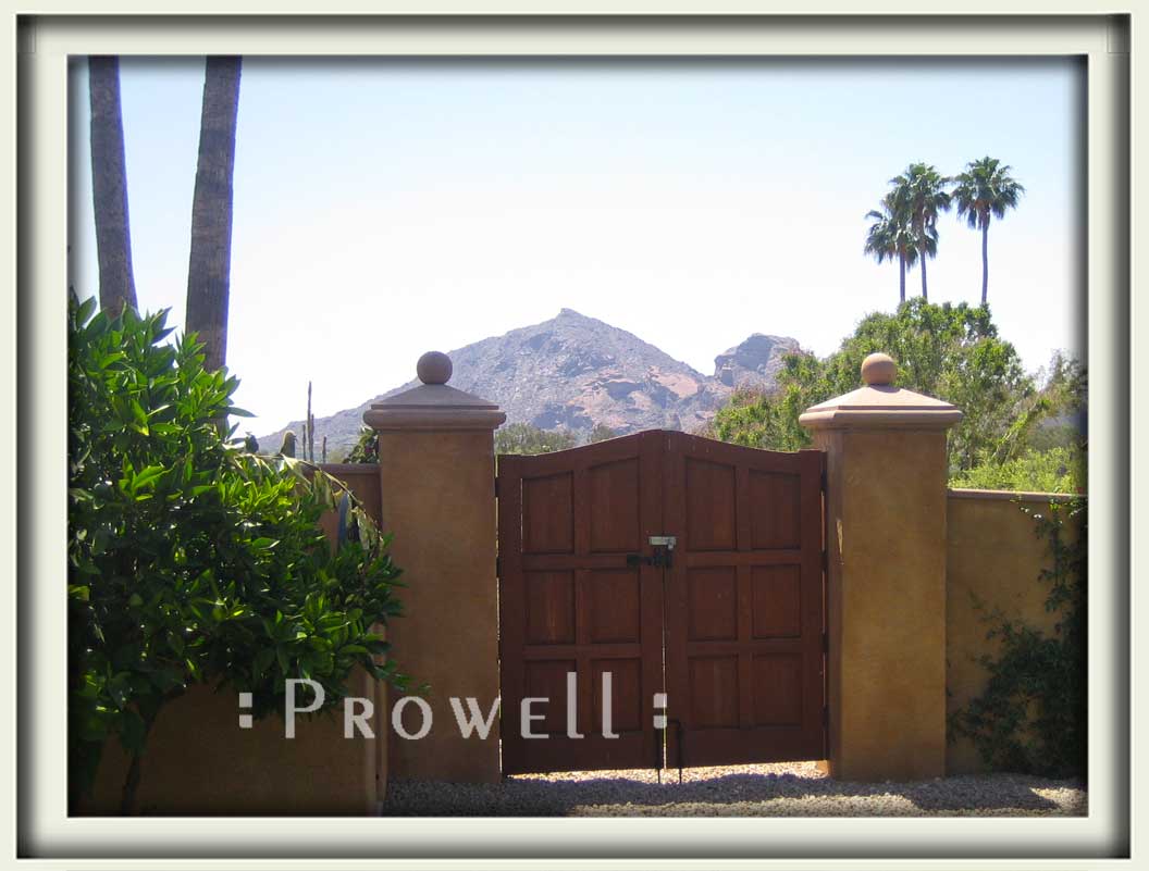site photograph showing the double wooden gates #80 in Phoenix, Arizona