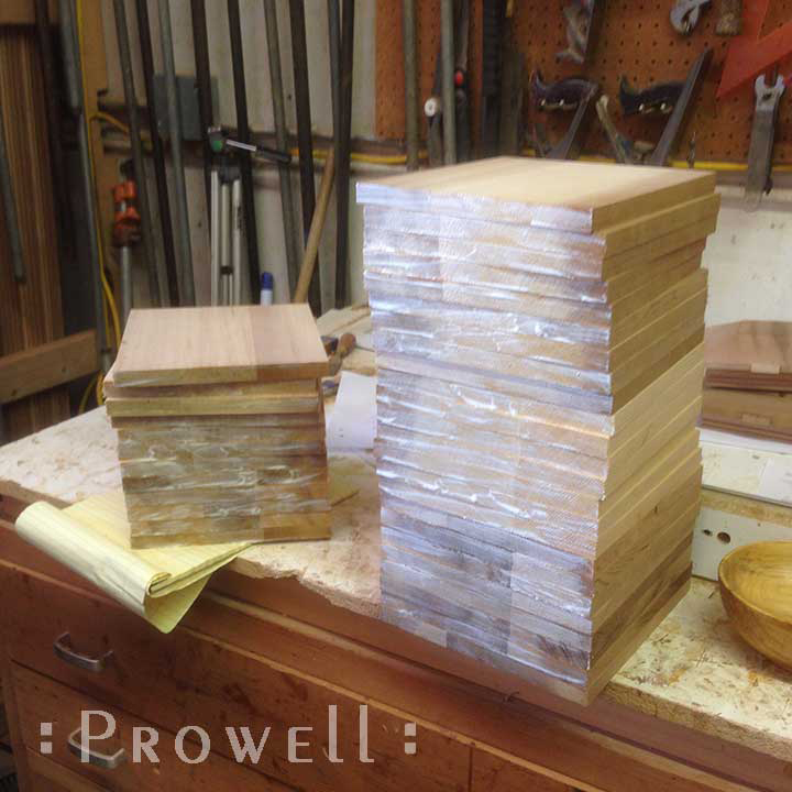 Shop photo showing how to seal the wood insert panels for all wooden gates #87