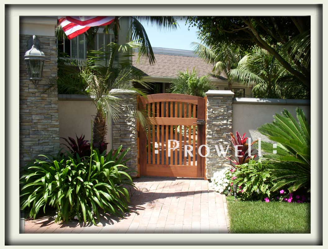 Site photograph showing custom wood gate #88 in San Clemente, California