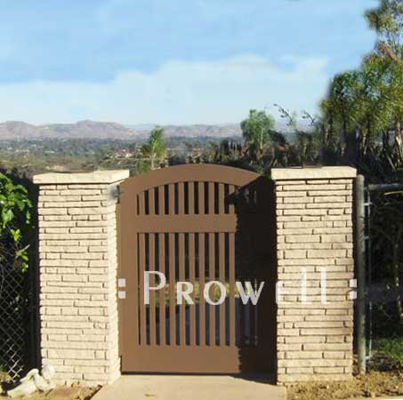 site photograph showing custom wood gates #88-2 in Encinitas, California