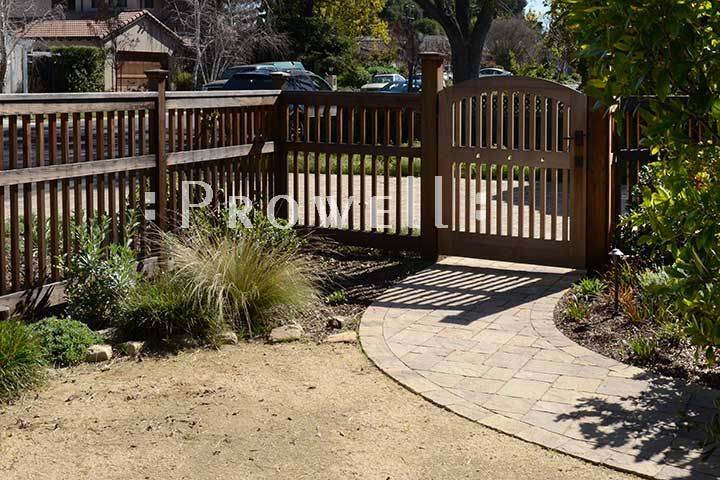 Site photo showing wood garden gates #88-3 in Los Altos, California