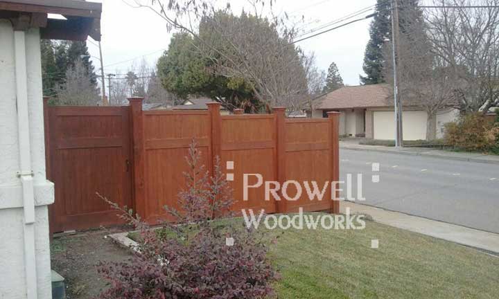 site photograph showing solid wood gates 91 in walnut creek, ca