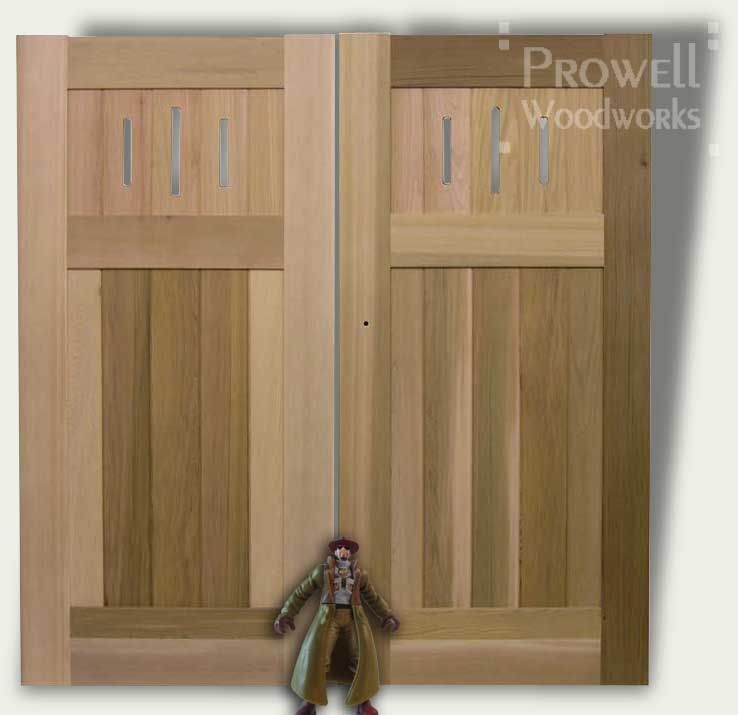 Cropped photo showing the solid wood gate #91 as double gates