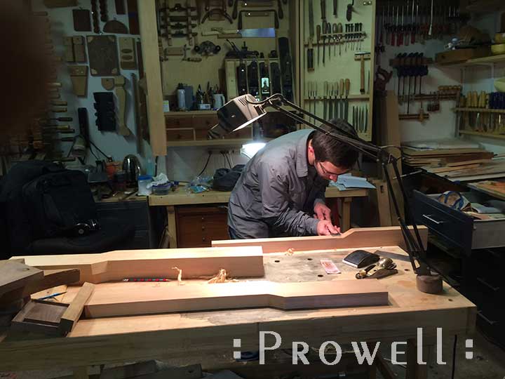 shop photograph showing ben prowell building wood gates #92