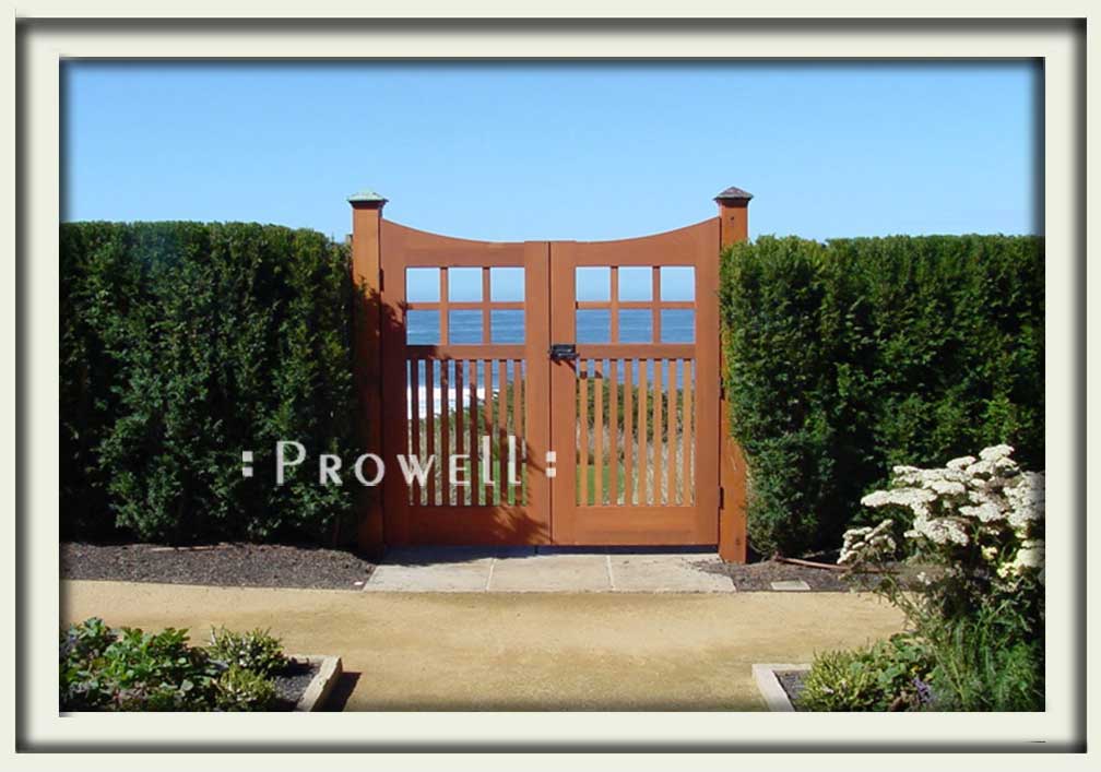 site photograph showing double wood gate #96 in Mendocino, california