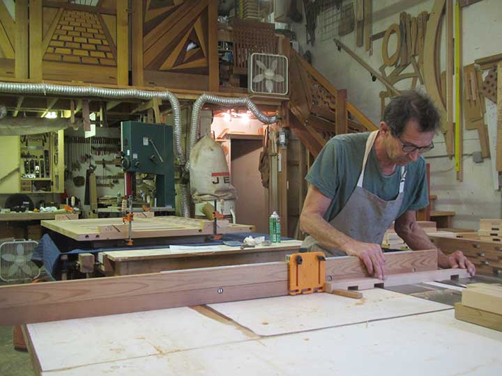 shop photo showing how to build the gate #98 in the prowell woodshop