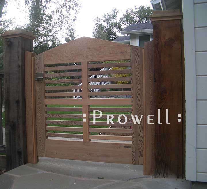 site photo showing the original wood gate design #99 in marin county, california