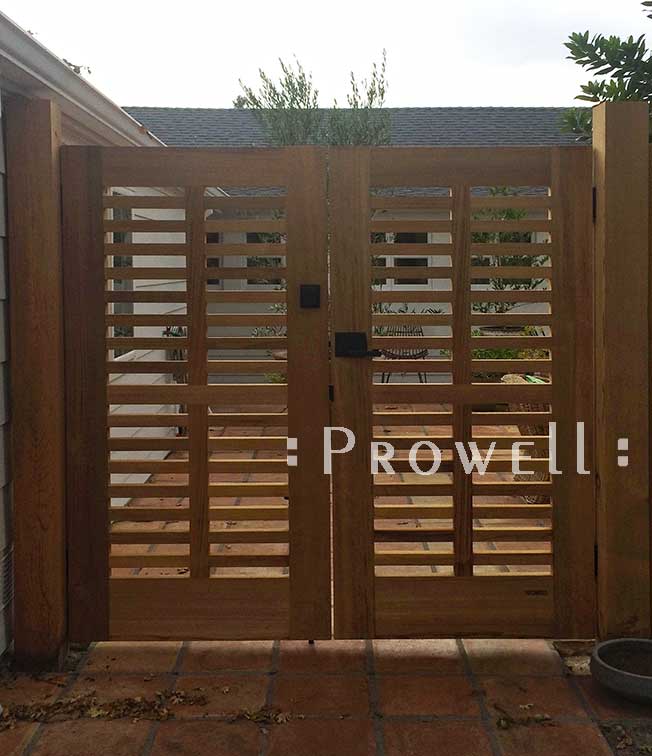 site photograph showing double outdoor wood gates #99 in Sonoma, California