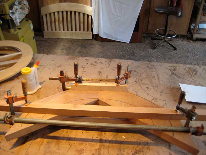 photograph showing how to create wood ovals in the wood shop. 