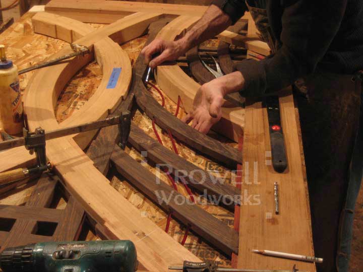 photograph showing futuristic wood gate #200 in-progress