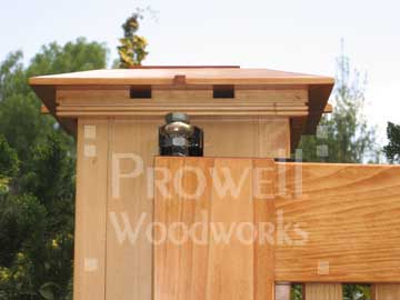 wood garden column hinge