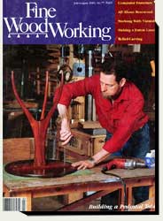 Prowell's stand-up desk in Fine Woodworking magazine 1989