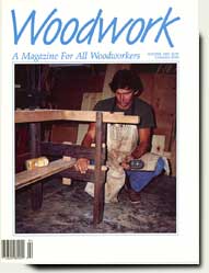 Trestle dining table by Prowell in Woodwork Magazine 1989