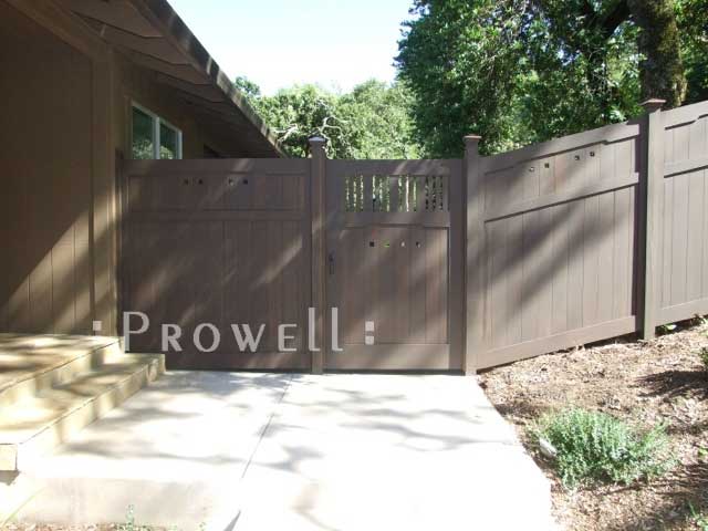 wood fences on a sloping grade. Prowell woodworks