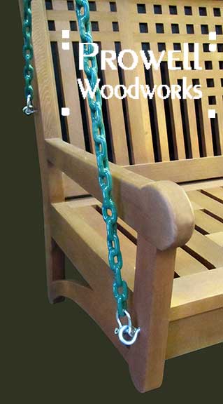 prowell wood swing with coated chain