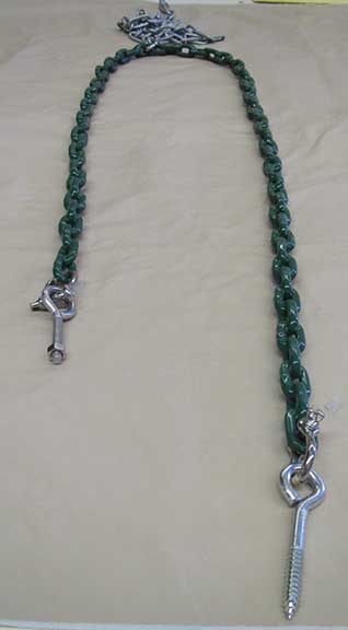 outdoor swing chains coated
