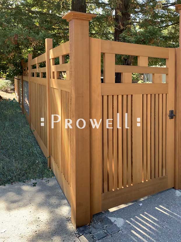 horizontal wood gate #71-5 in Marin county, california