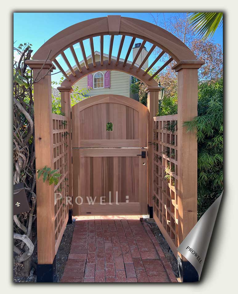 custom wood dutch gate #116-2 in La Jolla, CA