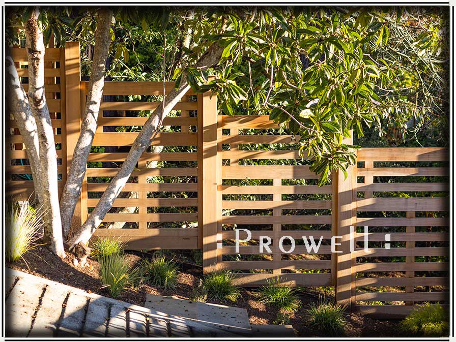 custo wood horizontal fence 8-1 in Mill Valley, CA