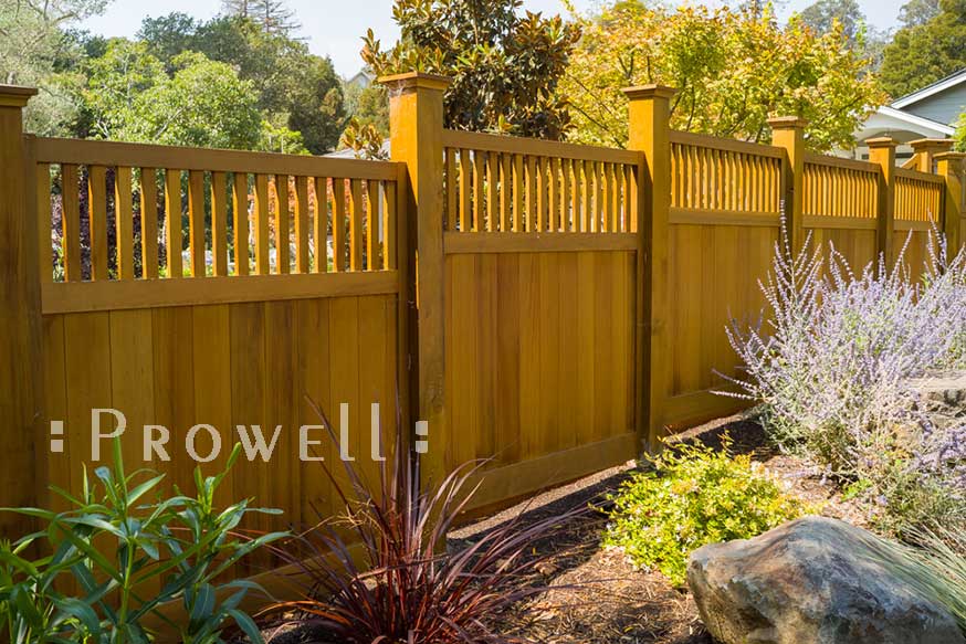 wood garden landscape fences #1-24 in marin county, CA