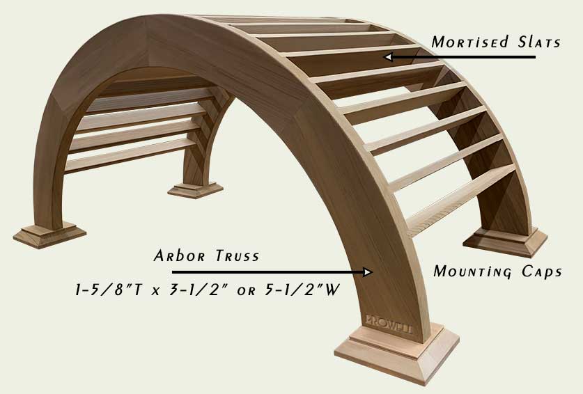 cropped photo of wood arching arbor #14-2