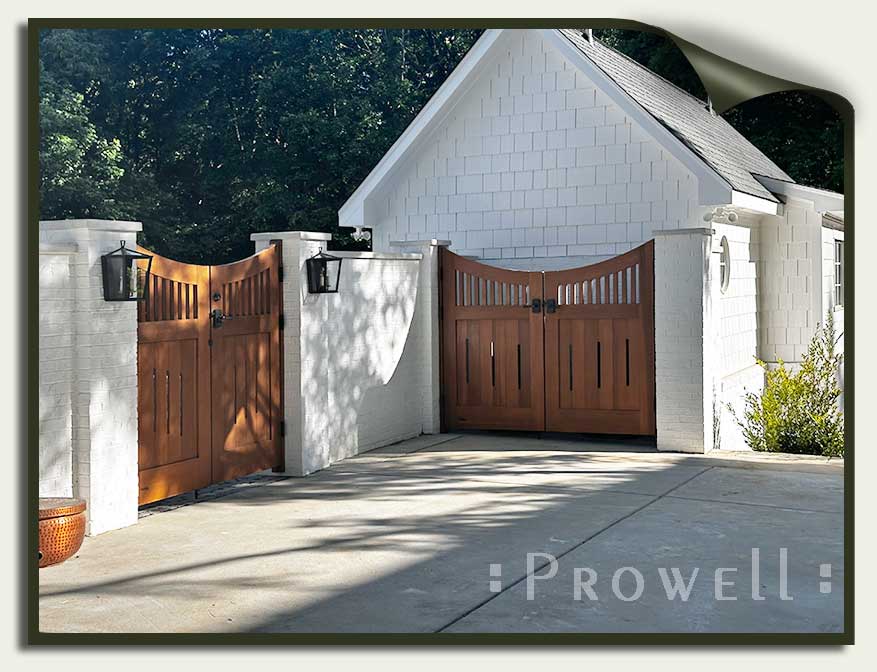 double wood gate with inverted arch 17-9 in Charlotte, NC