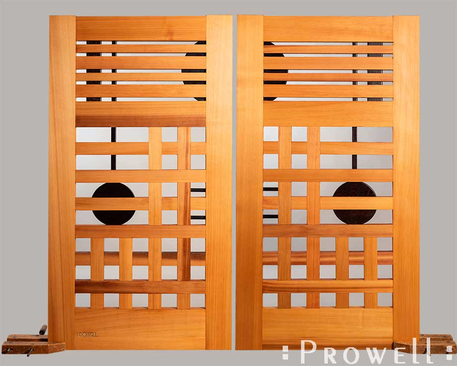 Double wooden garden gates #218