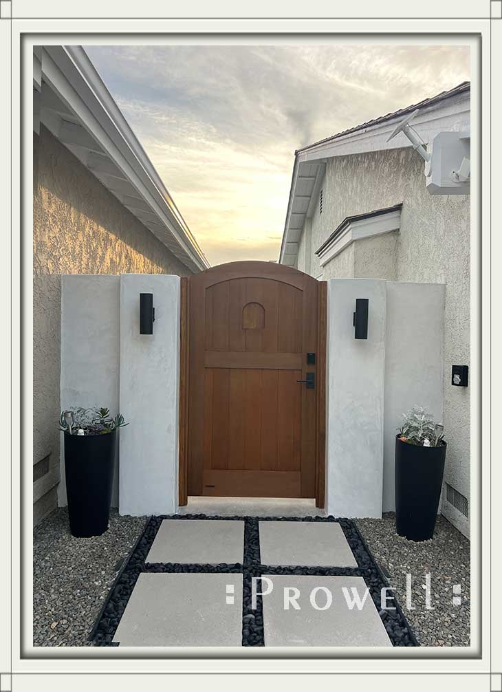 solid arched privacy gate #31-15 in Newport Beach, CA