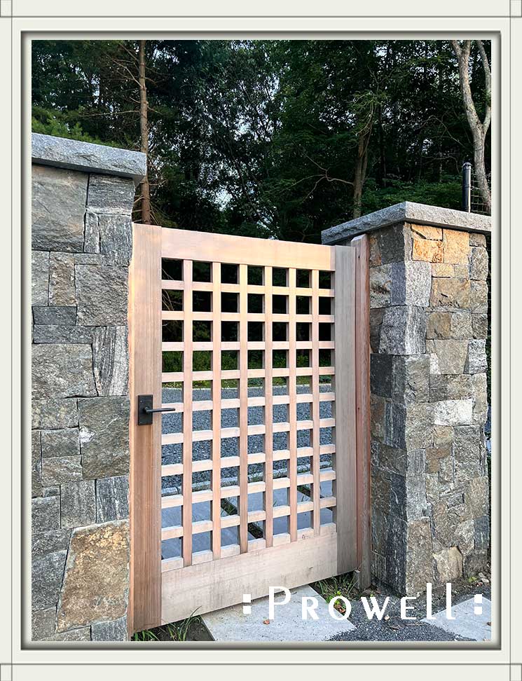wooden garden gate #60-10 in Jamestown, Rhode Island