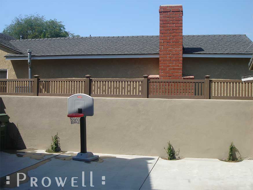 Wall-top fence extension in Los Angeles, CA.