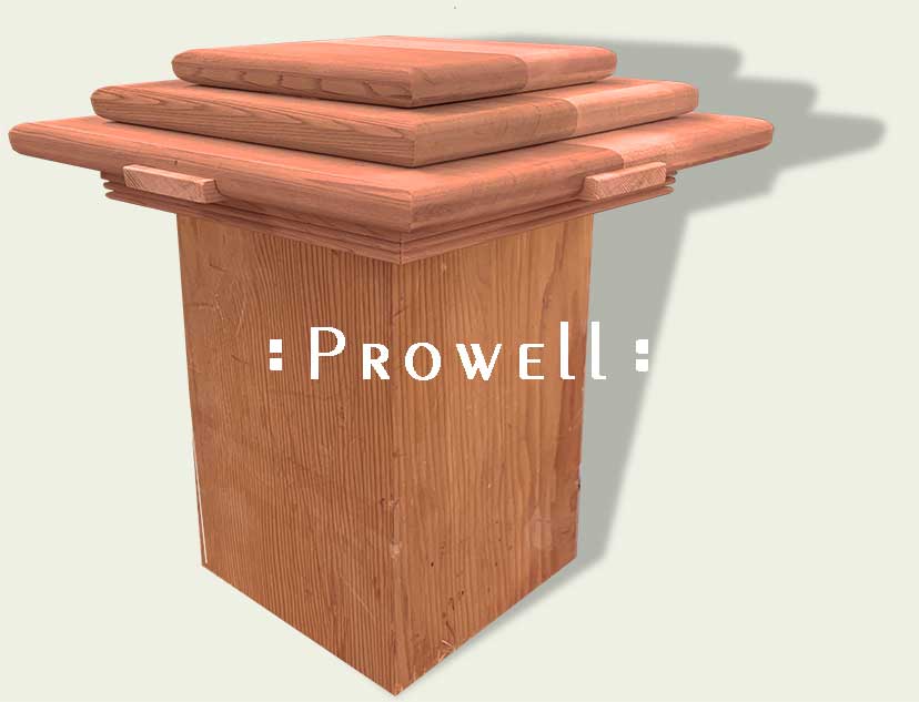 Peaked custom wood post cap style #2a. prowell