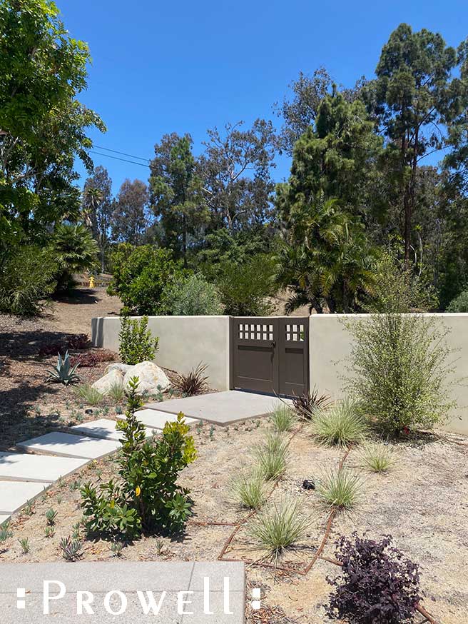 Wooden garden gate in Carlsbad, CA