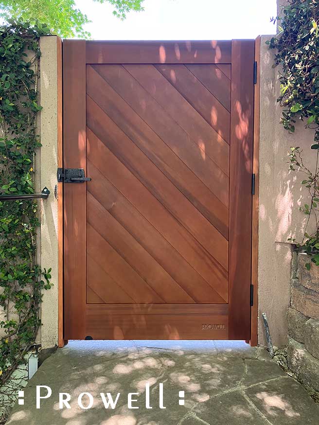 Custom wood diagonal gate 69-2 in Oakland, CA