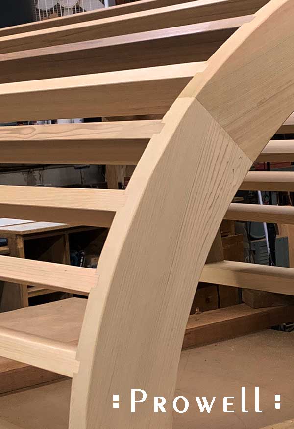 Wood arching arbor #14 showing mortise joinery.