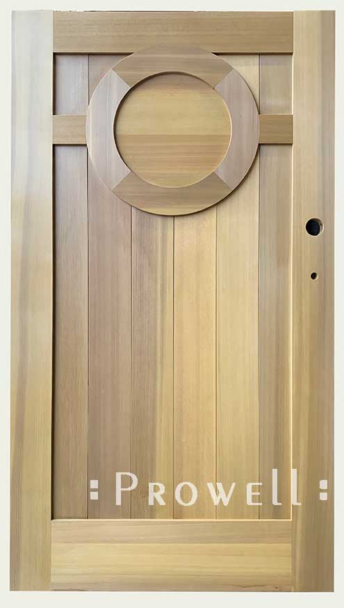 Wood gate #6 with round portal in Los Altos, CA.