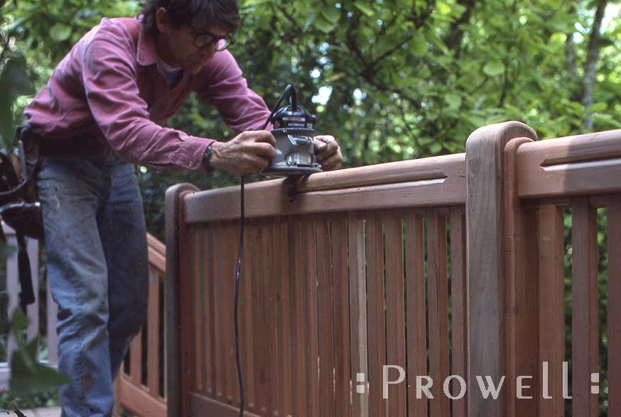 Porch railing 4-2a in Marin County.
