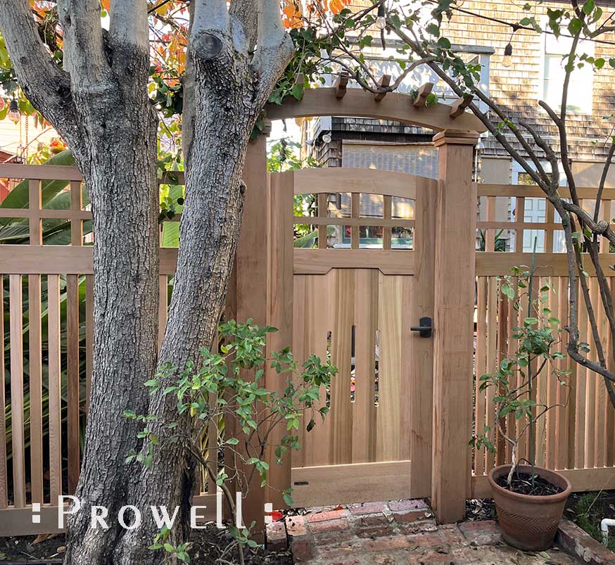 Custom cedar arching arbor #8-7 in Vallejo, CA