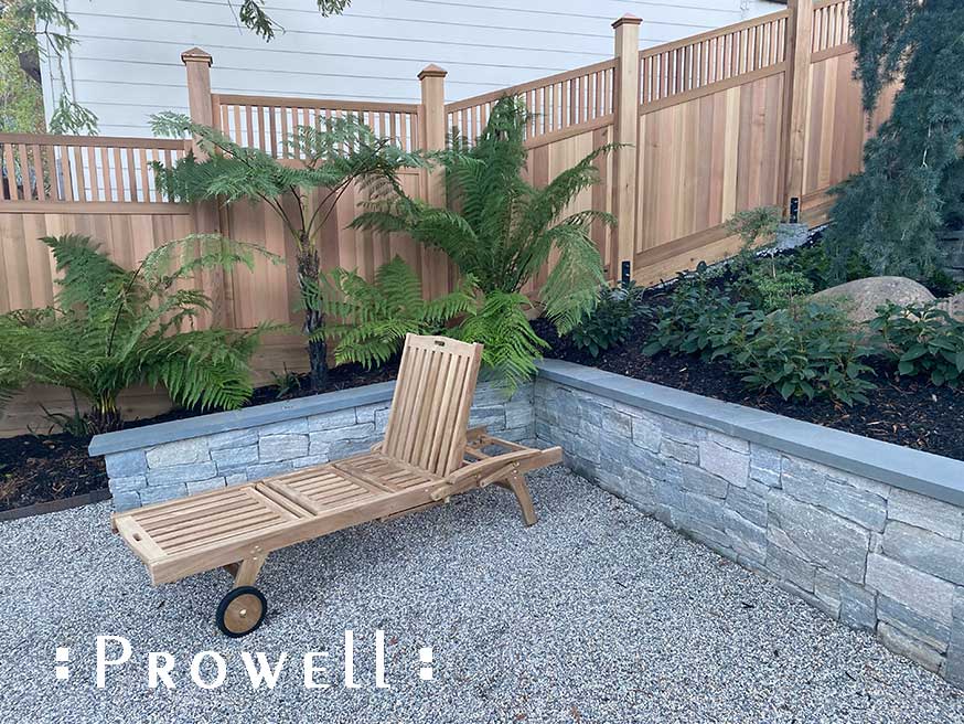 Wood fence style #1 on a sloping grade.