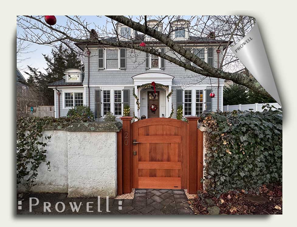 Custom wood privacy gate on Long Island, new York.