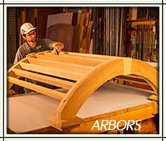 Cusdtom wood garden arbors.