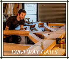 Custom wood garden gates