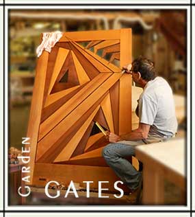 Custom wood garden gates