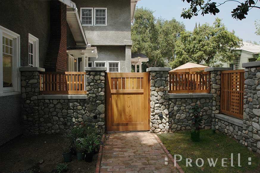 short fence panels and gate.